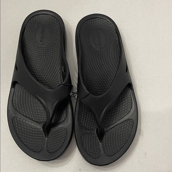 OOFOS Unisex OOriginal Sport Thong Sandal Size M10/W12 Black New - Picture 8 of 10